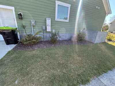 Before Black Mulch Installation in Ash, NC